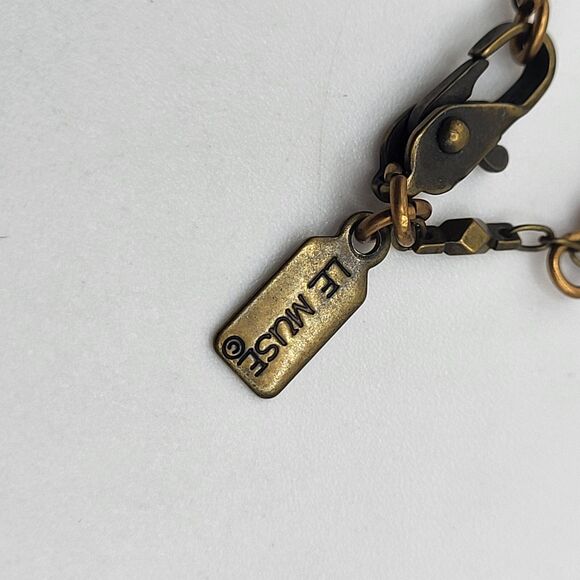 Le Muse Bronze Pearl and Garnet Bracelet 8.25in - Picture 2 of 3